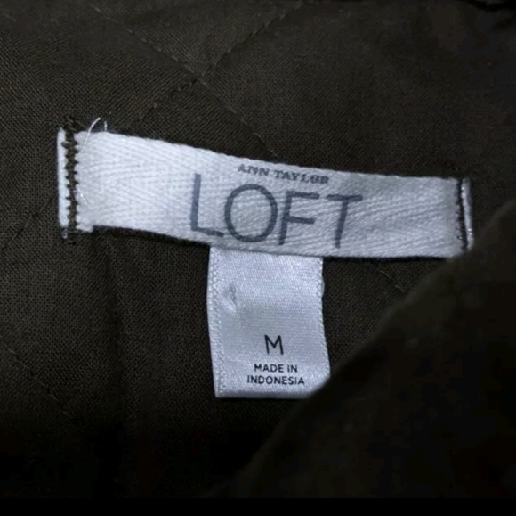 Ann Taylor Loft Velvet Coat Jacket Quilt Lined Green M 90s Y2K Steampunk - Picture 7 of 10